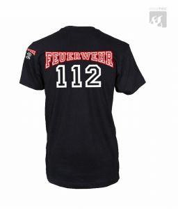 T-Shirt "112" Farbkombi. rot/weiß